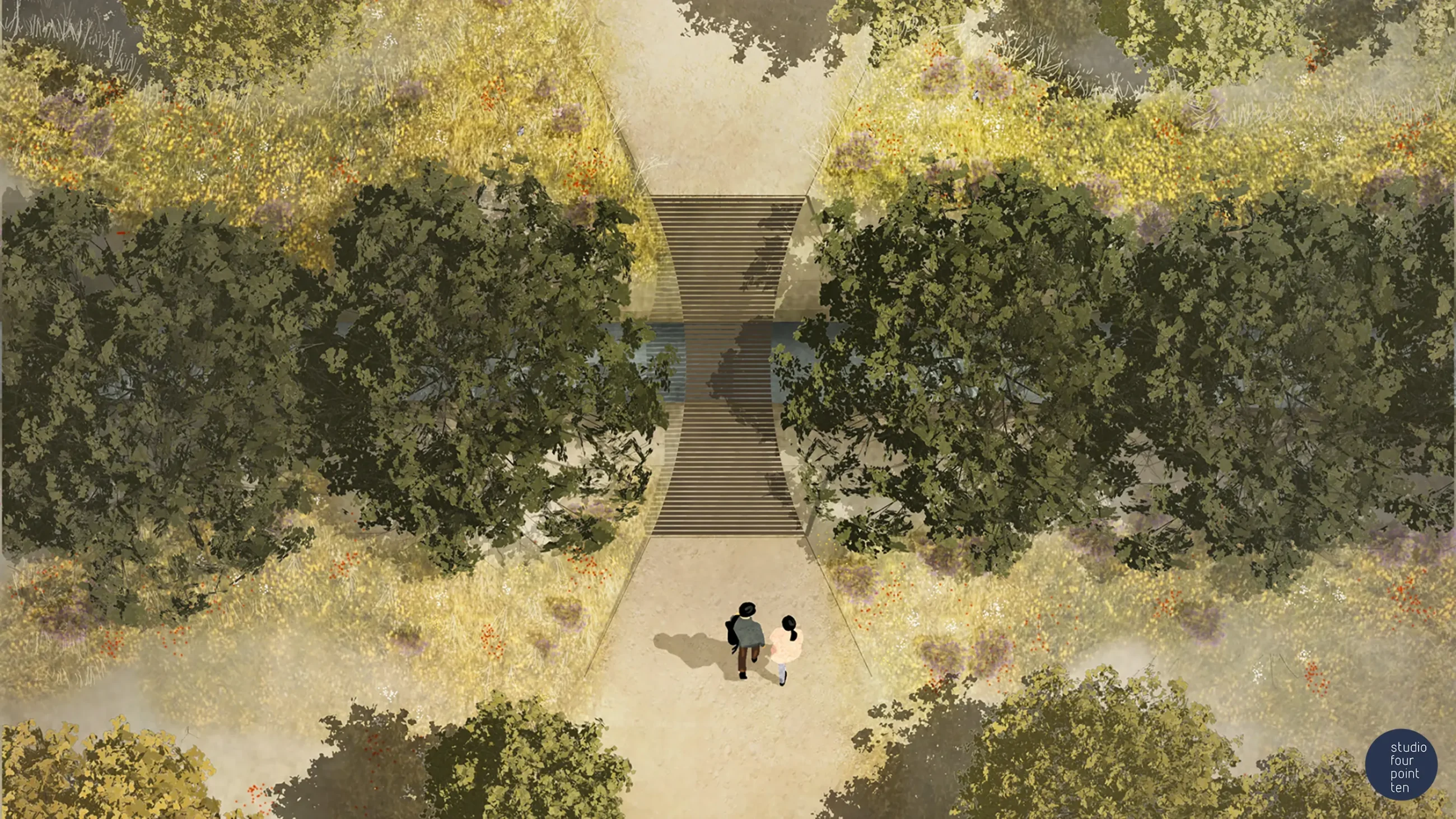 An artists impression of the forest bridge